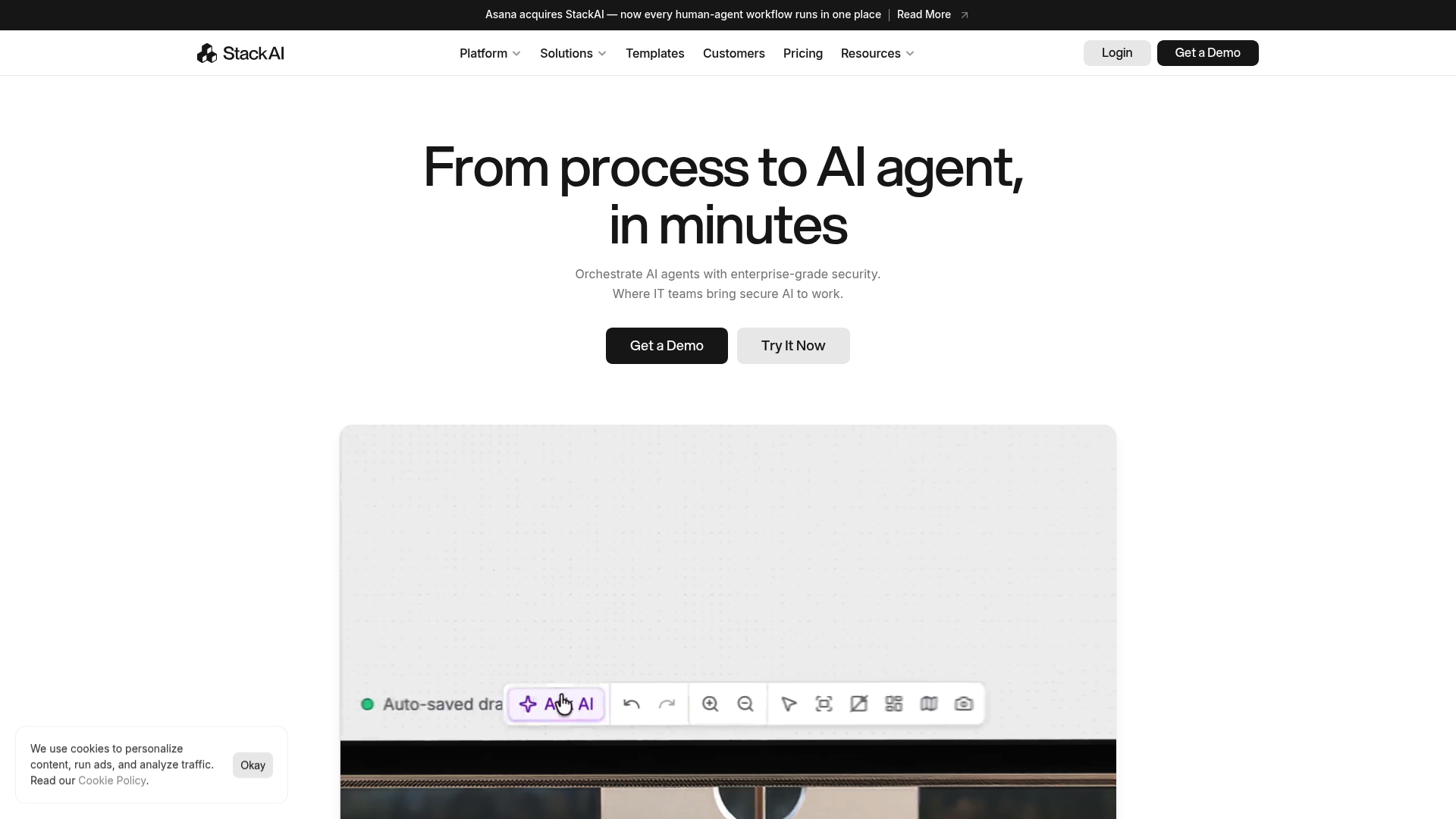 Stack AI homepage